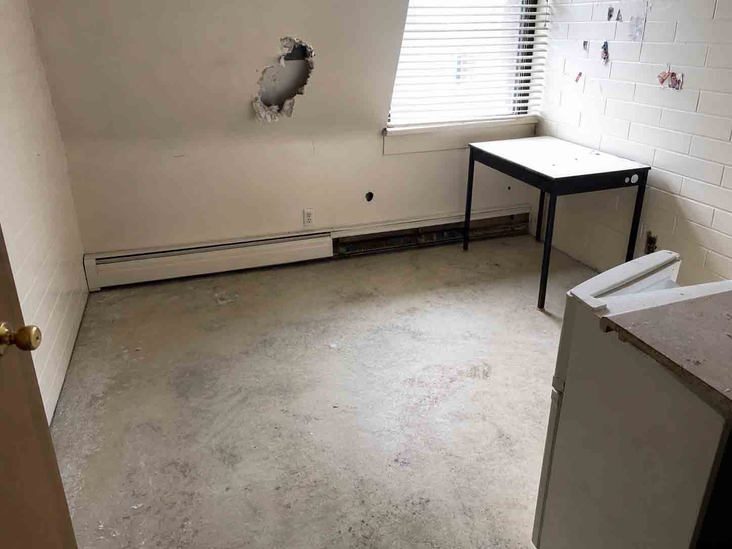 Clean room after junk removal and property cleanout by Turbo Haul Disposal