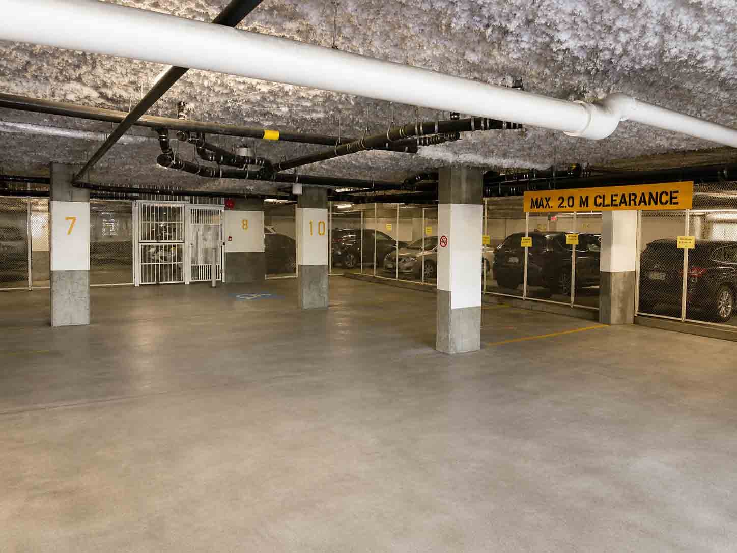 Clean underground parking area after junk removal by Turbo Haul Disposal
