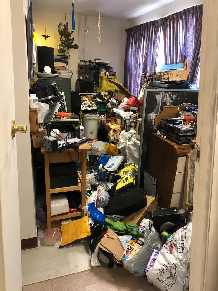 Room filled with furniture and household items ready for removal by Turbo Haul in Metro Vancouver